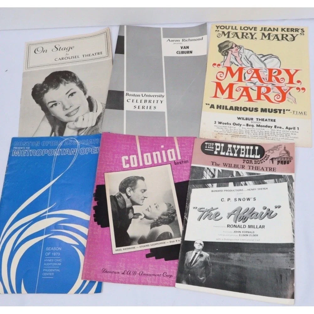 VTG Playbills Programs BOSTON Theatre District Film Festival Ephemera‎ 60's-70's